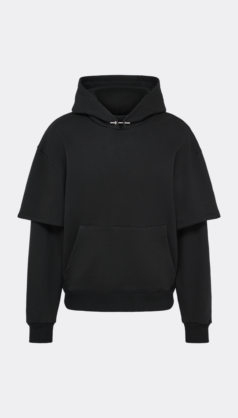 Black Haderlump Hoodie with screw detailing