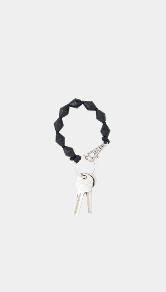 Black ZigZag Keychain