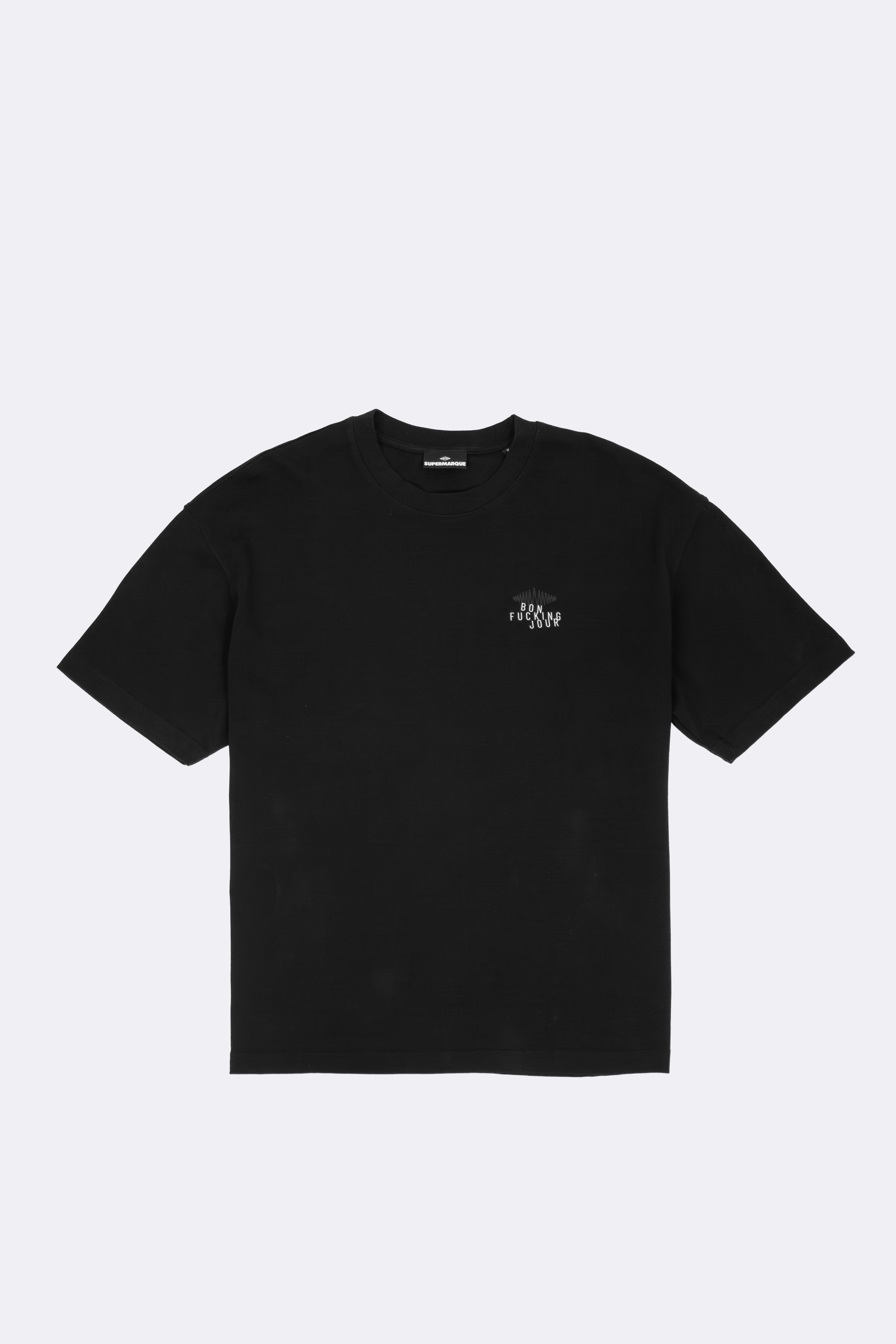 BFJ Drunk T-Shirt | Oversized Black Organic Cotton Tee