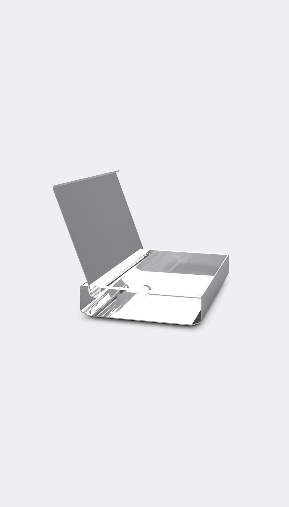 Metallic Silver Desk Organizer