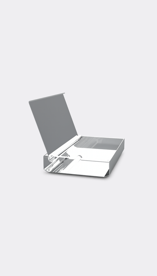 Metallic Silver Desk Organizer