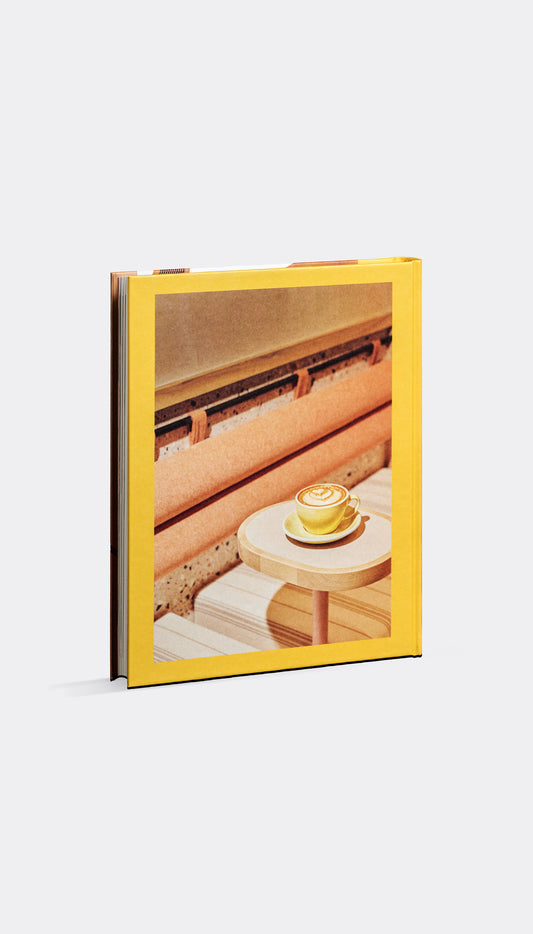 Back shot of designing coffee book 