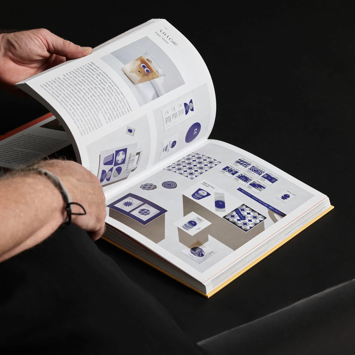 Pages of the gestalten Designing Coffee book