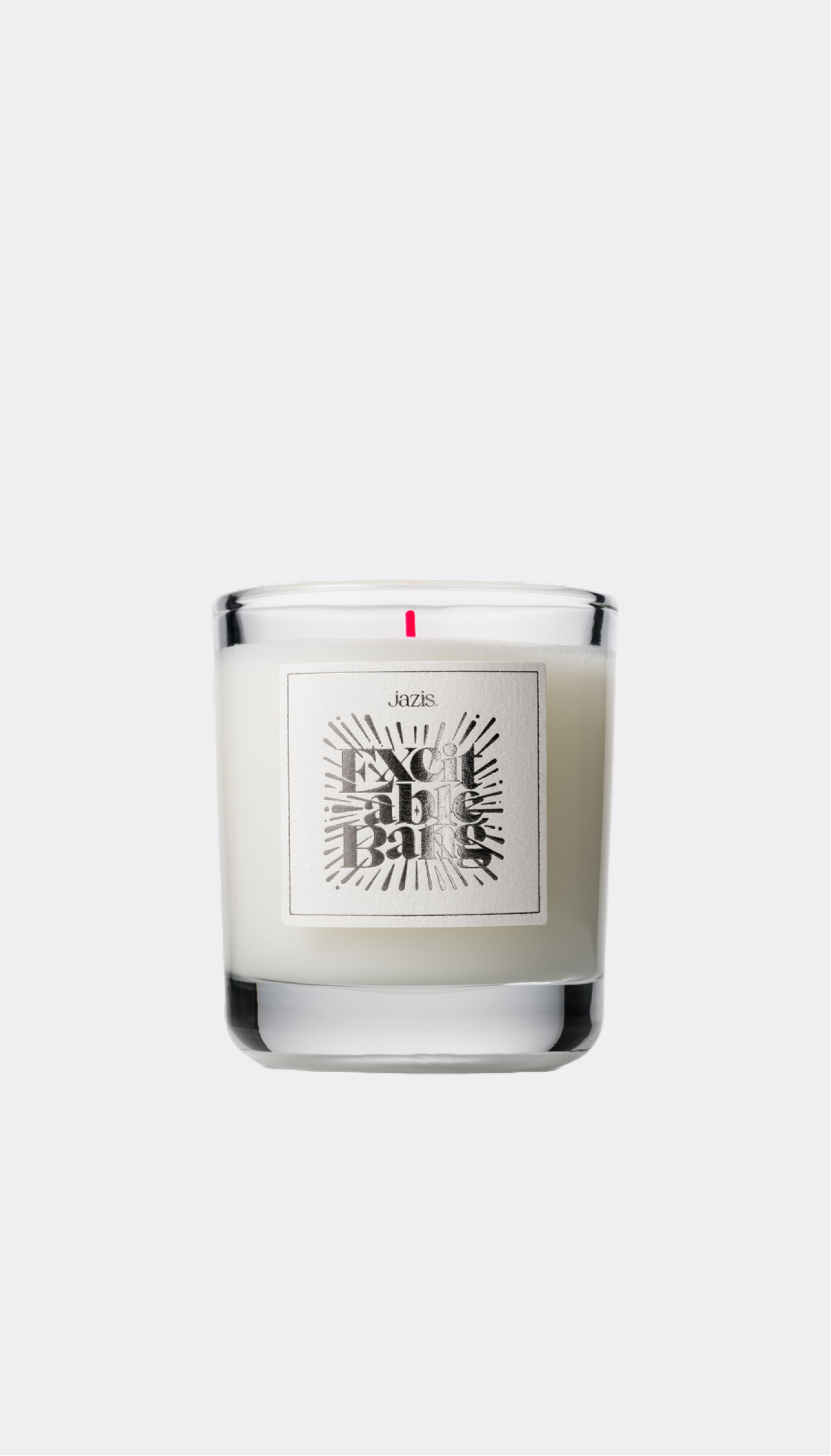 Jazis Excitable Bang Candle with a label on a white background