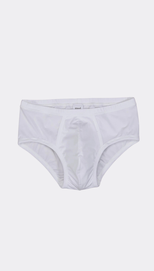 White underwear on a light gray background