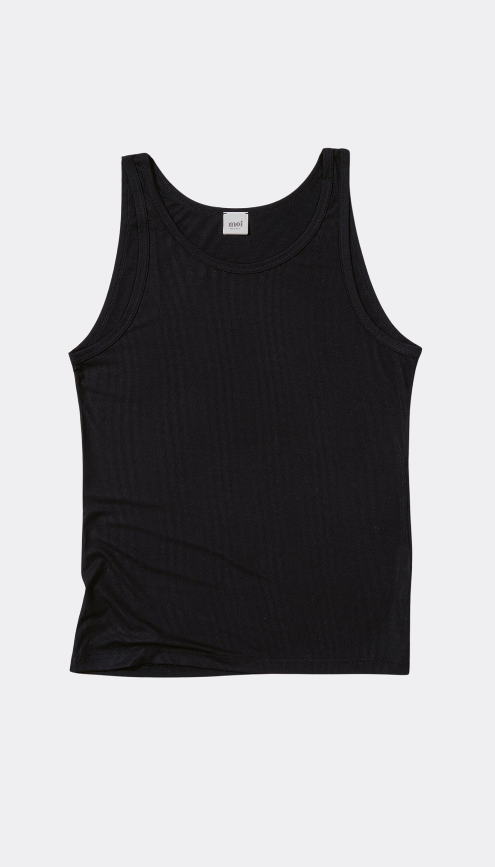 Black tank top on a white background