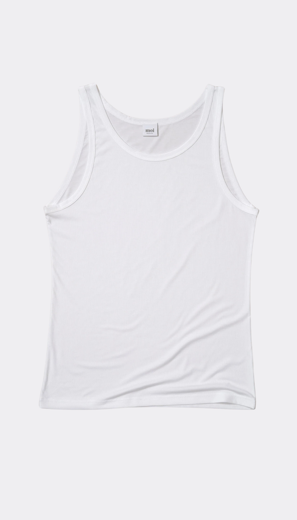 White tank top on a grey background