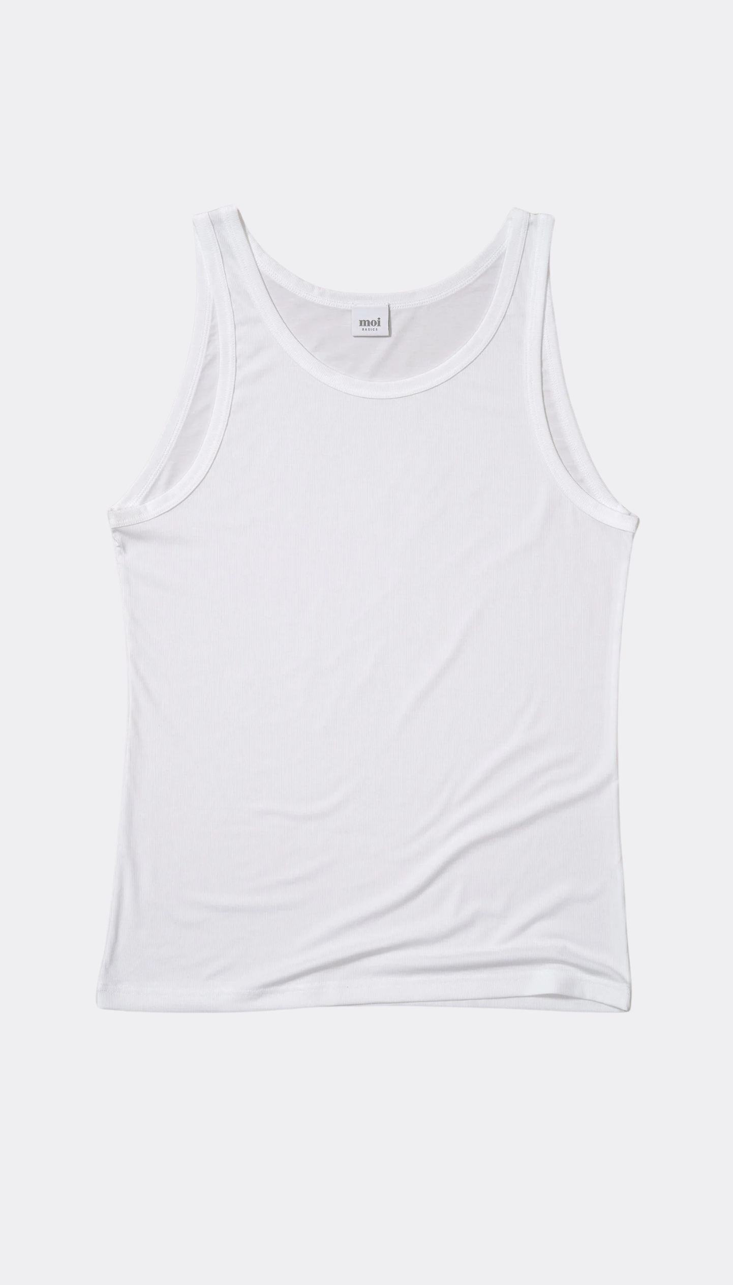 White tank top on a grey background
