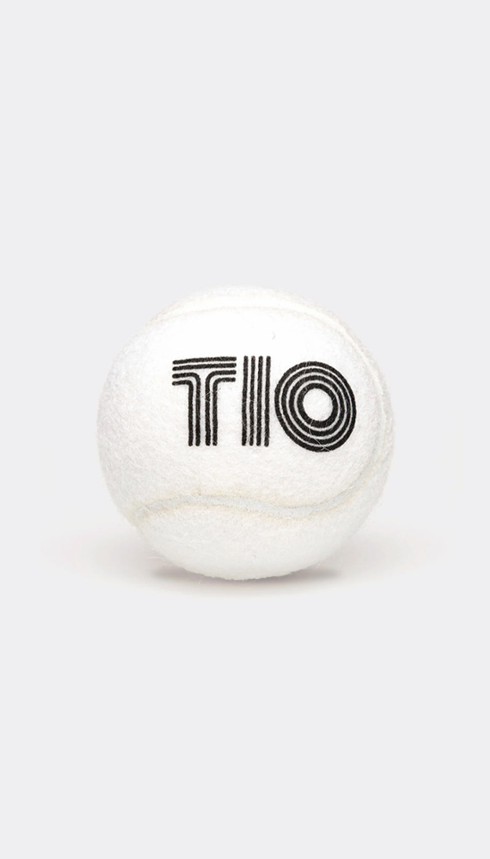 A single white padel ball with the brand name 'TIO TIO' printed in black.